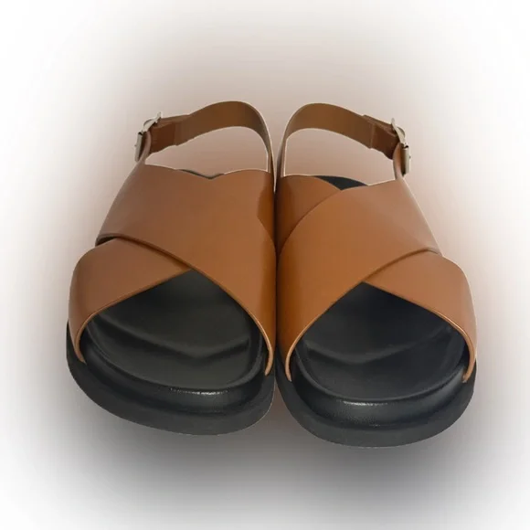 Armando Cabral X Todd Snyder Manjak Leather Sandal Caramel Size 46 Size 41 NWB